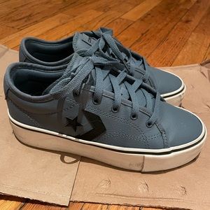 Converse leather platform sneakers